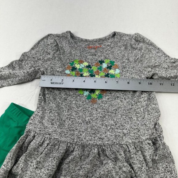 Cat And Jack Girl's Size 2T Dress And Pant Set Long Sleeve St. Patrick's New - Picture 8 of 16